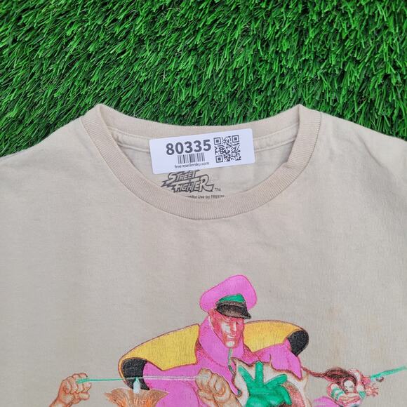 Street-Fighter Shirt S/M 18x25 Brown Game-Series - Picture 9 of 13